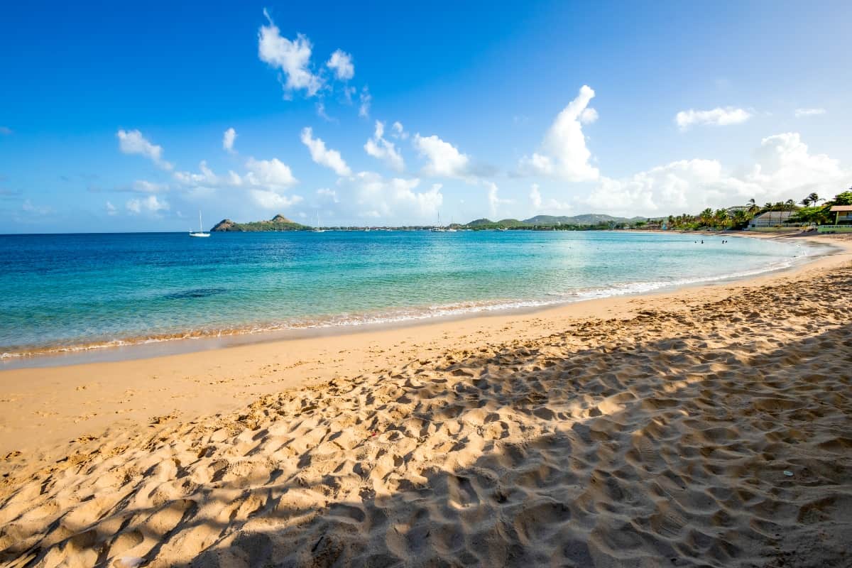 Beautiful beach in St. Lucia