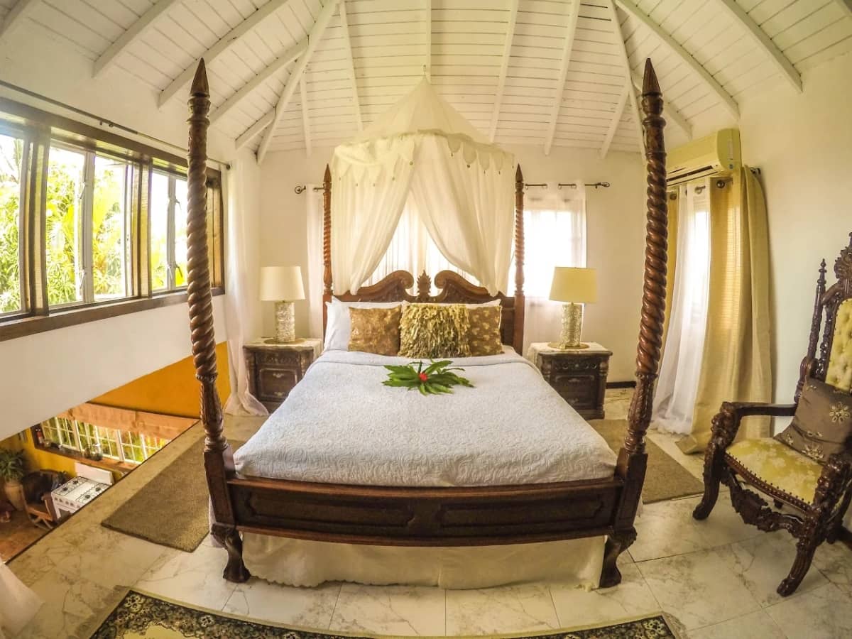 Bedroom for one of the villas